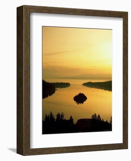 Lake Tahoe at Dawn, Tahoe, Nevada, USA-Steve Vidler-Framed Photographic Print