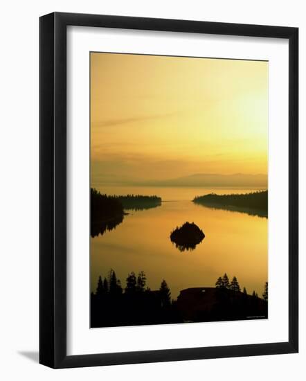 Lake Tahoe at Dawn, Tahoe, Nevada, USA-Steve Vidler-Framed Photographic Print