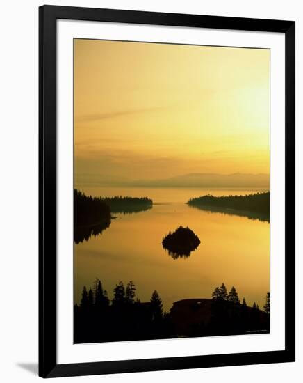 Lake Tahoe at Dawn, Tahoe, Nevada, USA-Steve Vidler-Framed Photographic Print