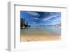 Lake Tahoe Beach With 2 Hearts-null-Framed Art Print