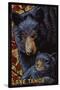 Lake Tahoe - Black Bears - Mosaic-Lantern Press-Stretched Canvas