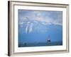 Lake Tahoe, CA, Scenic of Mountains and Boat-Peter Adams-Framed Photographic Print
