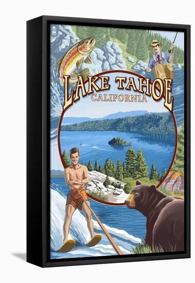 Lake Tahoe, CA Summer Views-Lantern Press-Framed Stretched Canvas