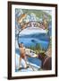 Lake Tahoe, CA Summer Views-Lantern Press-Framed Art Print