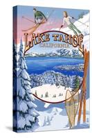 Lake Tahoe, CA Winter Views-Lantern Press-Stretched Canvas