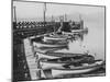 Lake Tahoe, CA - Wooden Boats along Dock Photo-Lantern Press-Mounted Art Print