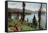 Lake Tahoe, California - Carnelian Bay Scene-Lantern Press-Framed Stretched Canvas