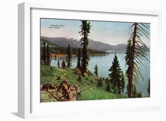 Lake Tahoe, California - Carnelian Bay Scene-Lantern Press-Framed Art Print