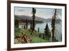 Lake Tahoe, California - Carnelian Bay Scene-Lantern Press-Framed Art Print