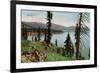 Lake Tahoe, California - Carnelian Bay Scene-Lantern Press-Framed Art Print