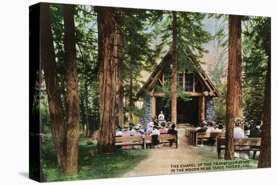 Lake Tahoe, California - Chapel of the Transfiguration Near Tahoe Tavern-Lantern Press-Stretched Canvas