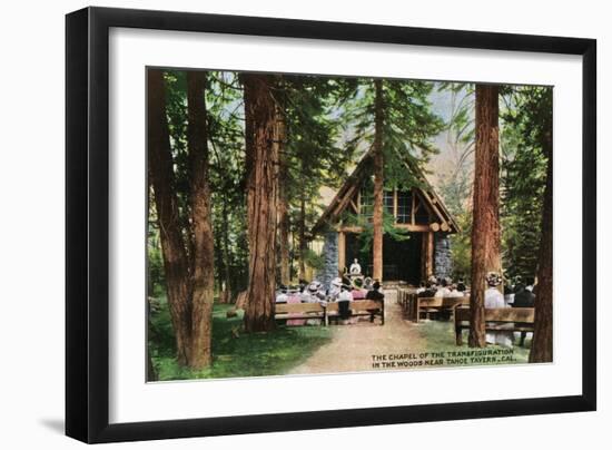 Lake Tahoe, California - Chapel of the Transfiguration Near Tahoe Tavern-Lantern Press-Framed Art Print