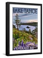 Lake Tahoe, California - Emerald Bay-Lantern Press-Framed Art Print