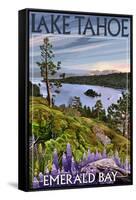 Lake Tahoe, California - Emerald Bay-Lantern Press-Framed Stretched Canvas