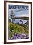 Lake Tahoe, California - Emerald Bay-Lantern Press-Framed Art Print