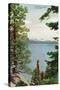 Lake Tahoe, California - Freels Peak View from Lake-Lantern Press-Stretched Canvas