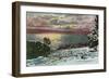 Lake Tahoe, California - Lake after a Snow Storm-Lantern Press-Framed Art Print