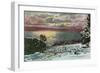 Lake Tahoe, California - Lake after a Snow Storm-Lantern Press-Framed Art Print