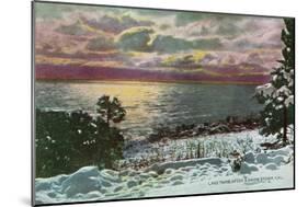 Lake Tahoe, California - Lake after a Snow Storm-Lantern Press-Mounted Art Print