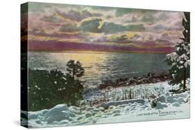 Lake Tahoe, California - Lake after a Snow Storm-Lantern Press-Stretched Canvas