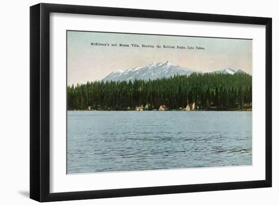 Lake Tahoe, California - McKinney, Moana Villas Showing the Rubicon Peaks-Lantern Press-Framed Art Print