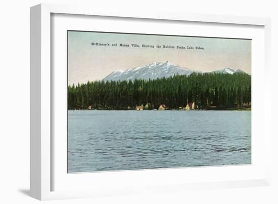 Lake Tahoe, California - McKinney, Moana Villas Showing the Rubicon Peaks-Lantern Press-Framed Art Print