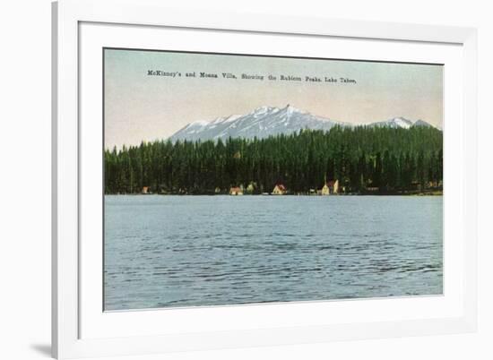 Lake Tahoe, California - McKinney, Moana Villas Showing the Rubicon Peaks-Lantern Press-Framed Premium Giclee Print