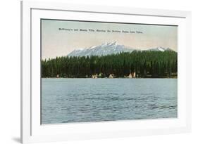 Lake Tahoe, California - McKinney, Moana Villas Showing the Rubicon Peaks-Lantern Press-Framed Premium Giclee Print