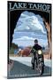 Lake Tahoe, California - Motorcycle Scene-Lantern Press-Mounted Art Print