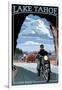 Lake Tahoe, California - Motorcycle Scene-Lantern Press-Framed Art Print