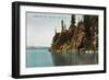 Lake Tahoe, California - Rubicon Point, Where Lake Is 2000 Ft Deep-Lantern Press-Framed Art Print