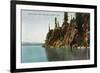 Lake Tahoe, California - Rubicon Point, Where Lake Is 2000 Ft Deep-Lantern Press-Framed Premium Giclee Print