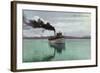 Lake Tahoe, California - Steamer Tahoe Scene-Lantern Press-Framed Art Print