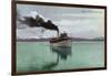 Lake Tahoe, California - Steamer Tahoe Scene-Lantern Press-Framed Art Print