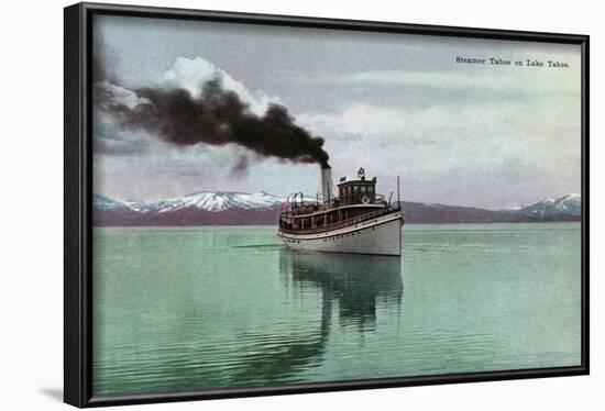 Lake Tahoe, California - Steamer Tahoe Scene-Lantern Press-Framed Art Print