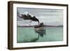 Lake Tahoe, California - Steamer Tahoe Scene-Lantern Press-Framed Art Print