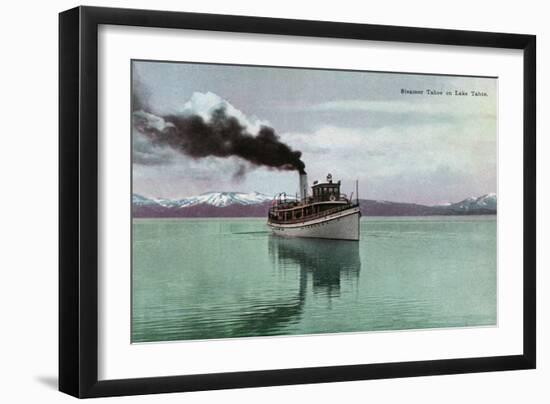 Lake Tahoe, California - Steamer Tahoe Scene-Lantern Press-Framed Art Print
