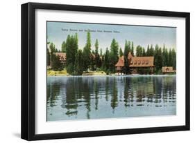 Lake Tahoe, California - Steamer Tahoe View of Tahoe Tavern, Casino-Lantern Press-Framed Art Print