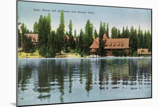 Lake Tahoe, California - Steamer Tahoe View of Tahoe Tavern, Casino-Lantern Press-Mounted Art Print