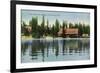 Lake Tahoe, California - Steamer Tahoe View of Tahoe Tavern, Casino-Lantern Press-Framed Art Print