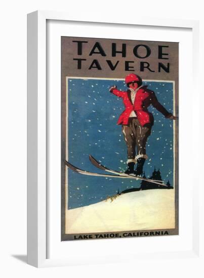 Lake Tahoe, California - Tahoe Tavern Promo Poster-Lantern Press-Framed Art Print