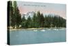 Lake Tahoe, California - Tallac Pier View of Mount Tallac-Lantern Press-Stretched Canvas