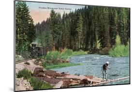 Lake Tahoe, California - Truckee River Near Tahoe Tavern Scene-Lantern Press-Mounted Art Print