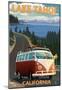 Lake Tahoe, California - VW Coastal Drive-null-Mounted Poster