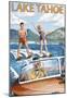 Lake Tahoe, California - Water Skiing Scene-null-Mounted Poster