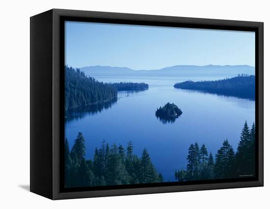 Lake Tahoe, Emerald Bay, Dawn , Tahoe, California, USA-Steve Vidler-Framed Stretched Canvas