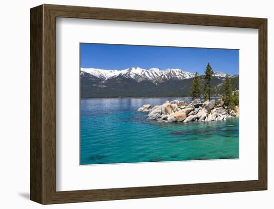 Lake Tahoe & Mountains-null-Framed Art Print