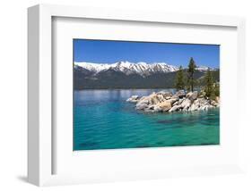 Lake Tahoe & Mountains-null-Framed Art Print