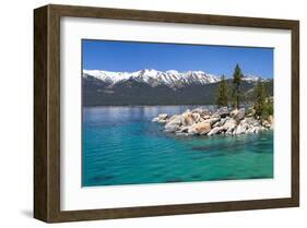 Lake Tahoe & Mountains-null-Framed Art Print