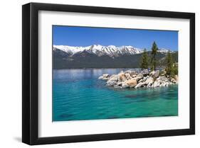 Lake Tahoe & Mountains-null-Framed Art Print